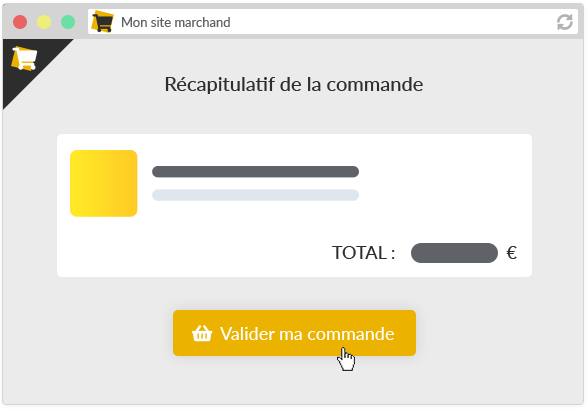 Commande sur le site marchand
